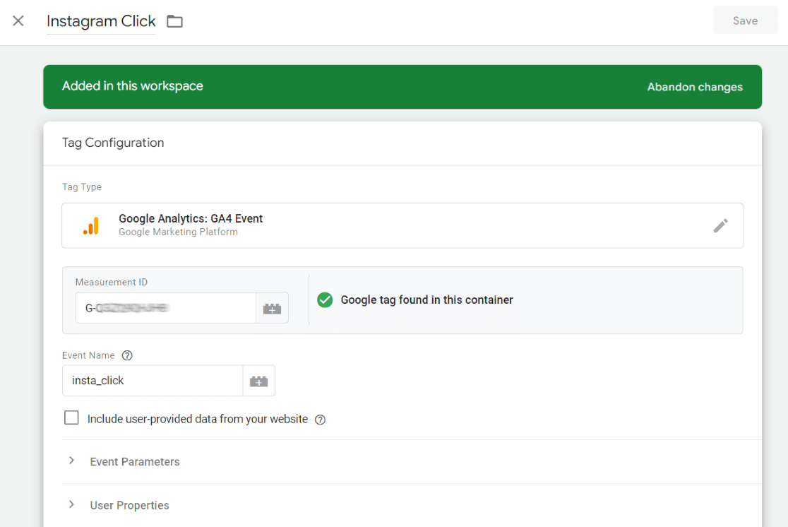 GTM标签配置示例