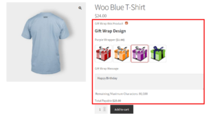 Gift Wrapper for WooCommerce电商商城礼品包装插件，收取产品礼品包装和订单礼品包装费用