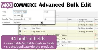 WooCommerce Advanced Bulk Edit 电商产品高级批量编辑插件