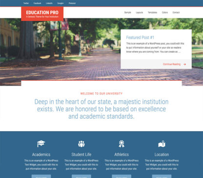 Education Pro WordPress Genesis主题