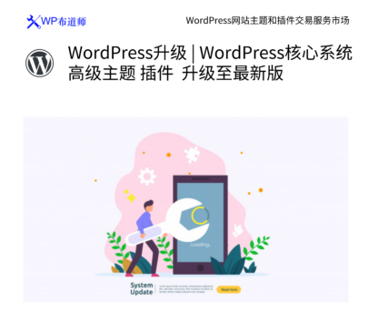 WordPress升级服务 | WordPress核心系统 高级主题 插件 升级至最新版