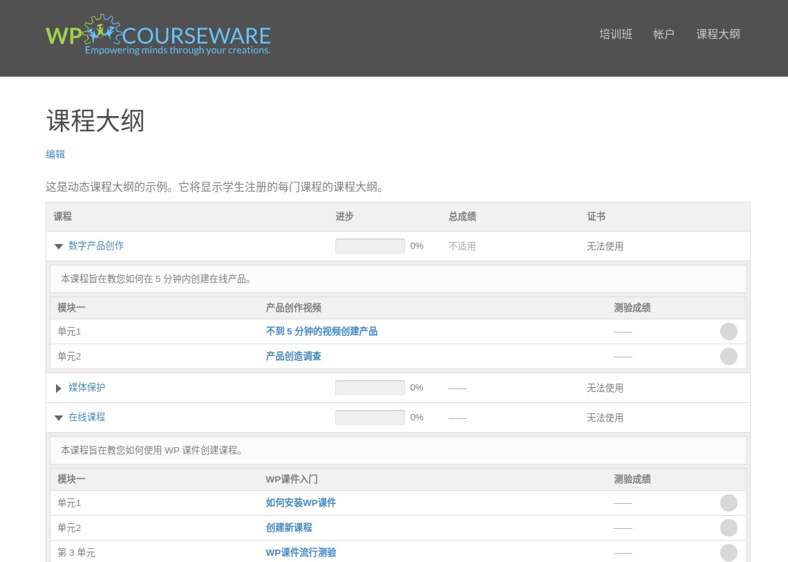 WP Courseware WordPress 在线课程生成器 1 WP Courseware WordPress 在线课程生成器