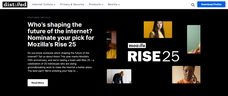 mozilla 博客网站主页