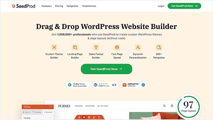 SeedProd WordPress 的 SeedProd 页面构建器插件