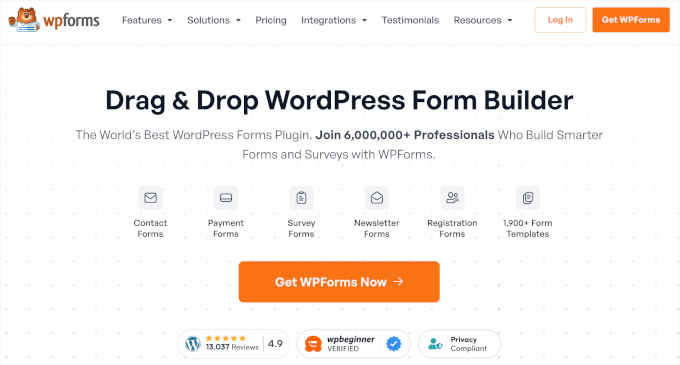 WP表格 WPForms主页