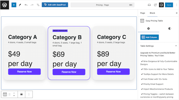 向您的 WordPress 博客或网站添加价格表 向您的 WordPress 博客或网站添加价格表