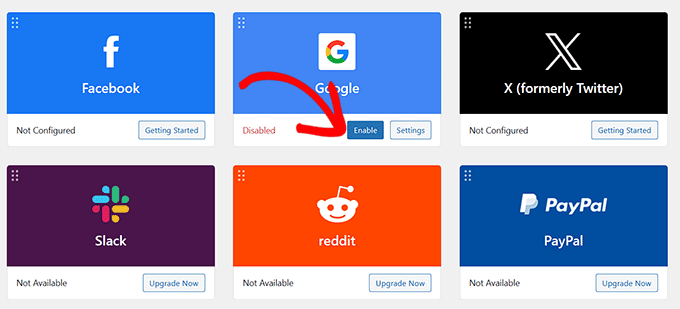 启用 Google OAuth 登录 启用 Google OAuth 登录