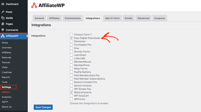 如何将 AffiliateWP 与 Easy Digital Downloads (EDD) 集成 如何将 AffiliateWP 与 Easy Digital Downloads (EDD) 集成
