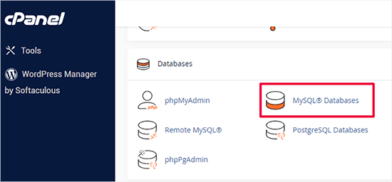 Bluehost cPanel MySQL 数据库 Bluehost cPanel MySQL 数据库